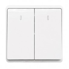 Διακόπτης Διπλός Αλέ-Ρετούρ Λευκό London 190866/WH